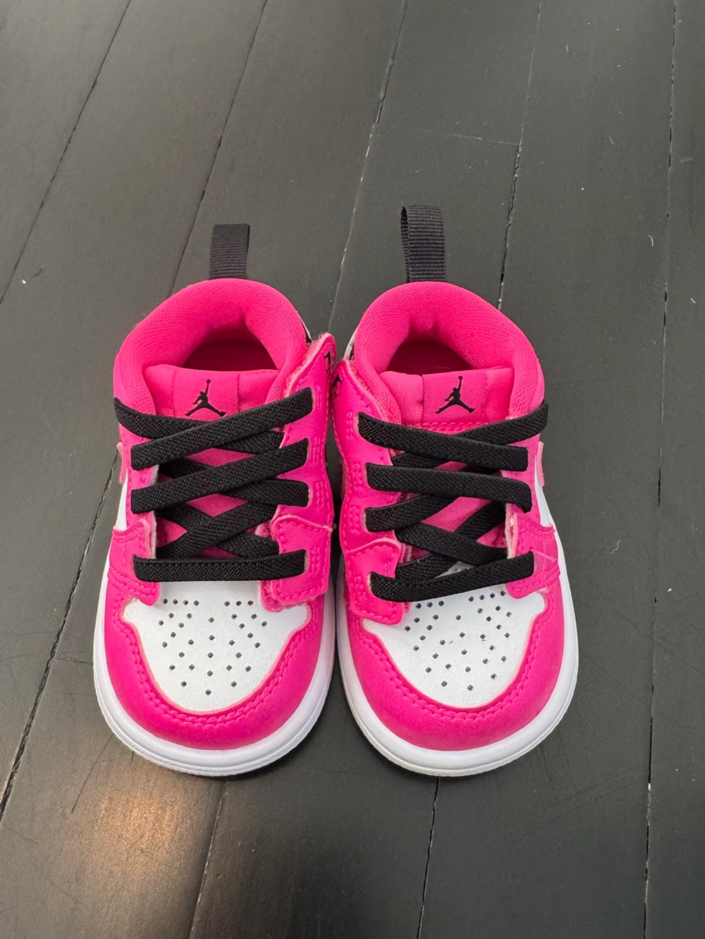 Jordan Kids Pink and White Low-Top Sneakers